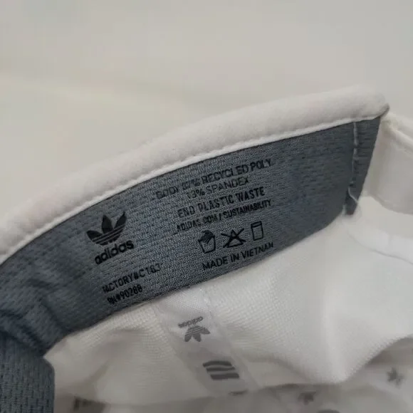 Adidas Men's Strapback Hat White Graphic Trefoil Logo Polyester Blend - Picture 8 of 8